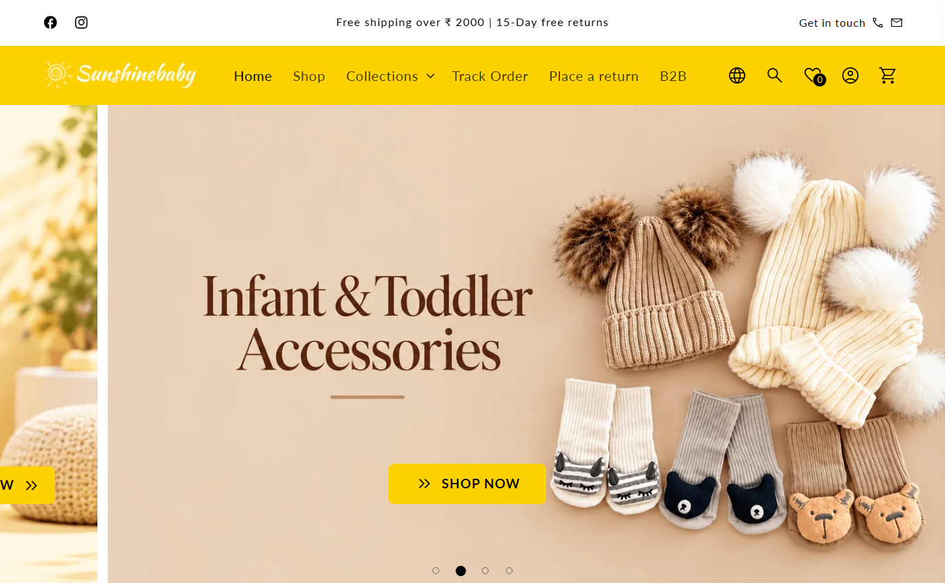 Sunshinebaby Products – Shopify eCommerce Website